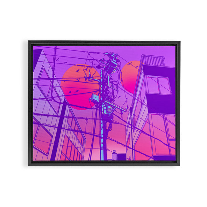 Anime Wires Framed Canvas Print Gallery Image 3