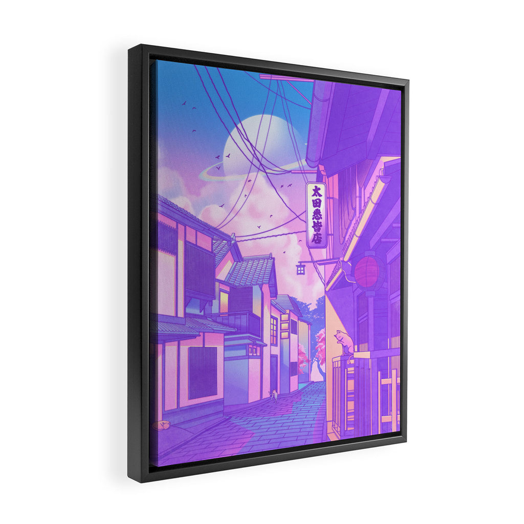 City Pop Kyoto Framed Canvas Print Gallery Image 2