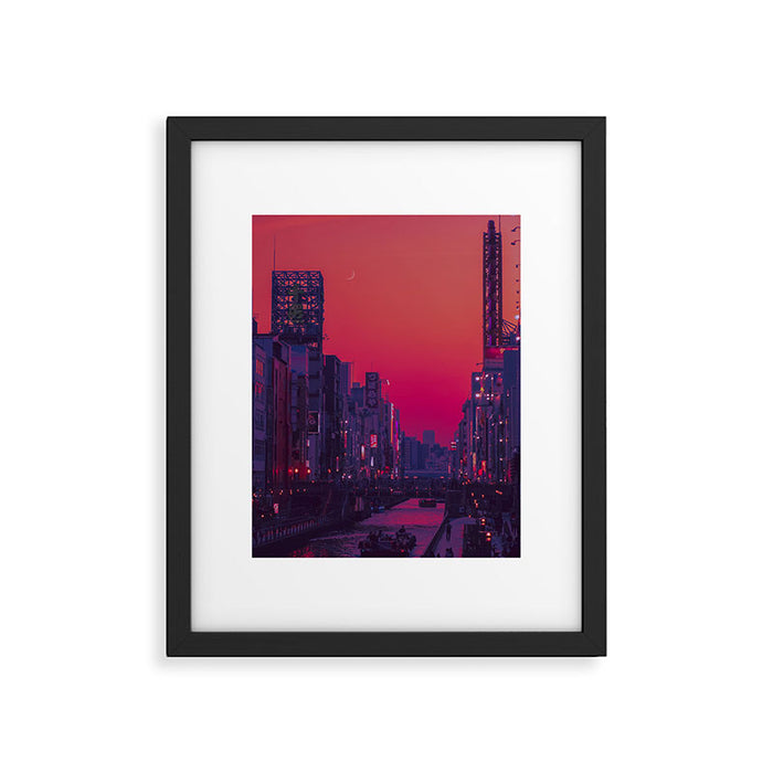 Dotonbori Dusk Framed Art Print Gallery Image 1