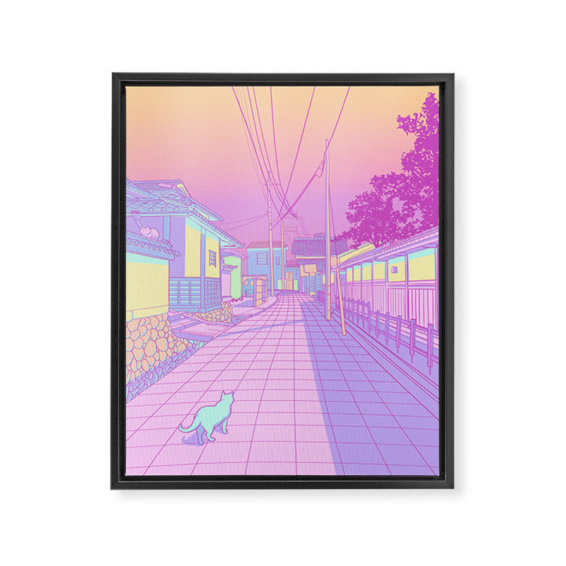 Kyoto Cats Framed Canvas Print Gallery Image 6