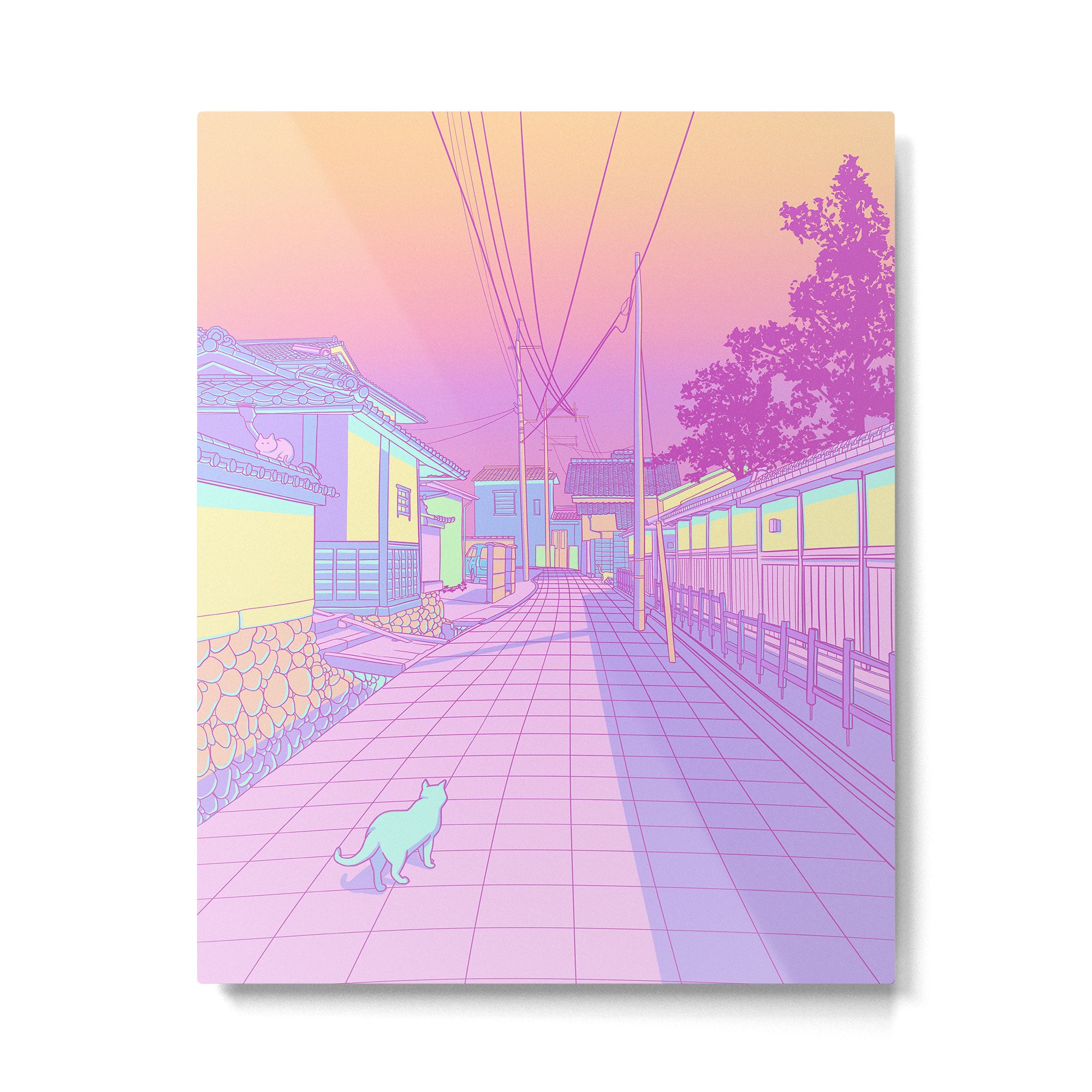 Kyoto Cats Metal Print Gallery Image 4