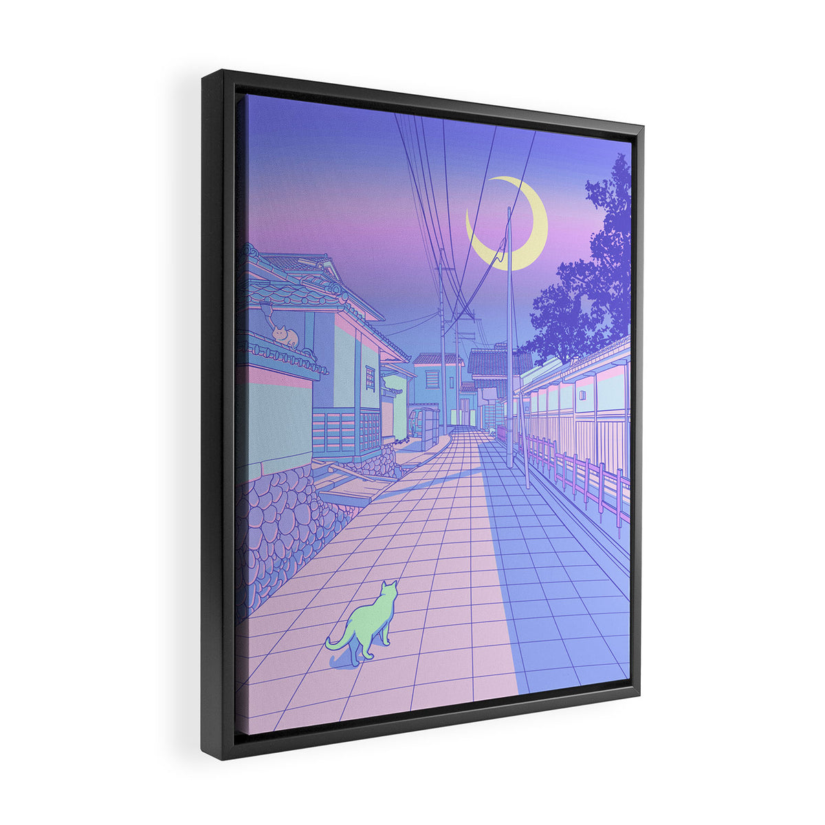 Kyoto Nights Framed Canvas Print Gallery Image 2