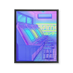 Midnight Arcade Framed Canvas Print Gallery Image 6