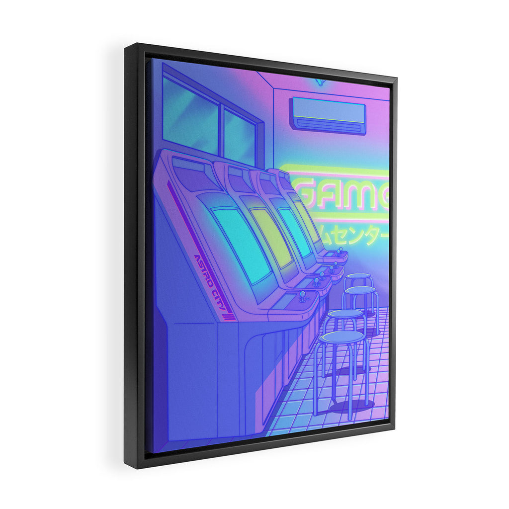 Midnight Arcade Framed Canvas Print Gallery Image 2