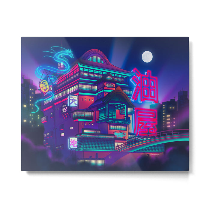 Neon Bath House Metal Print Gallery Image 1