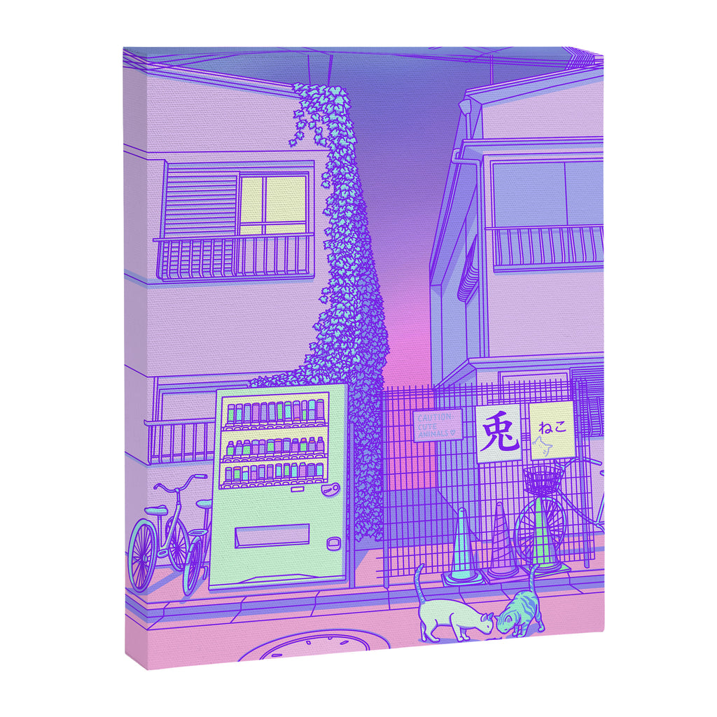 Pastel Tokyo Cats Canvas Print Gallery Image 6