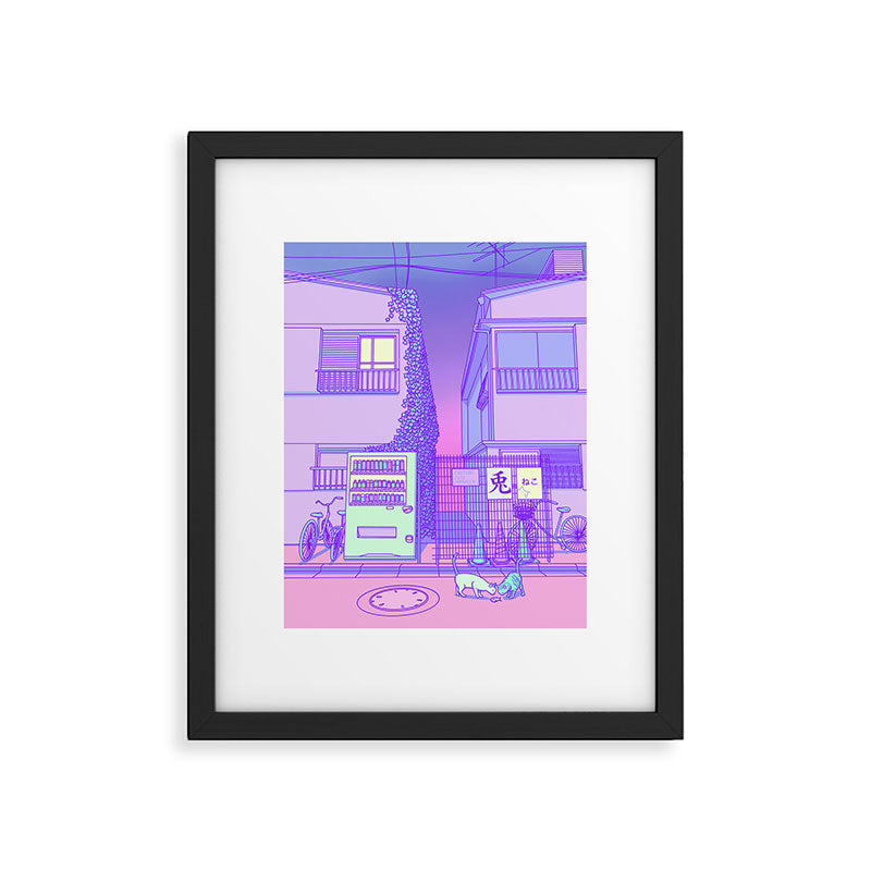 Pastel Tokyo Cats Framed Art Print Gallery Image 5