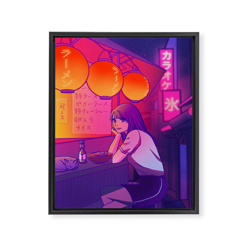 Ramen shop Framed Canvas Print Gallery Image 3