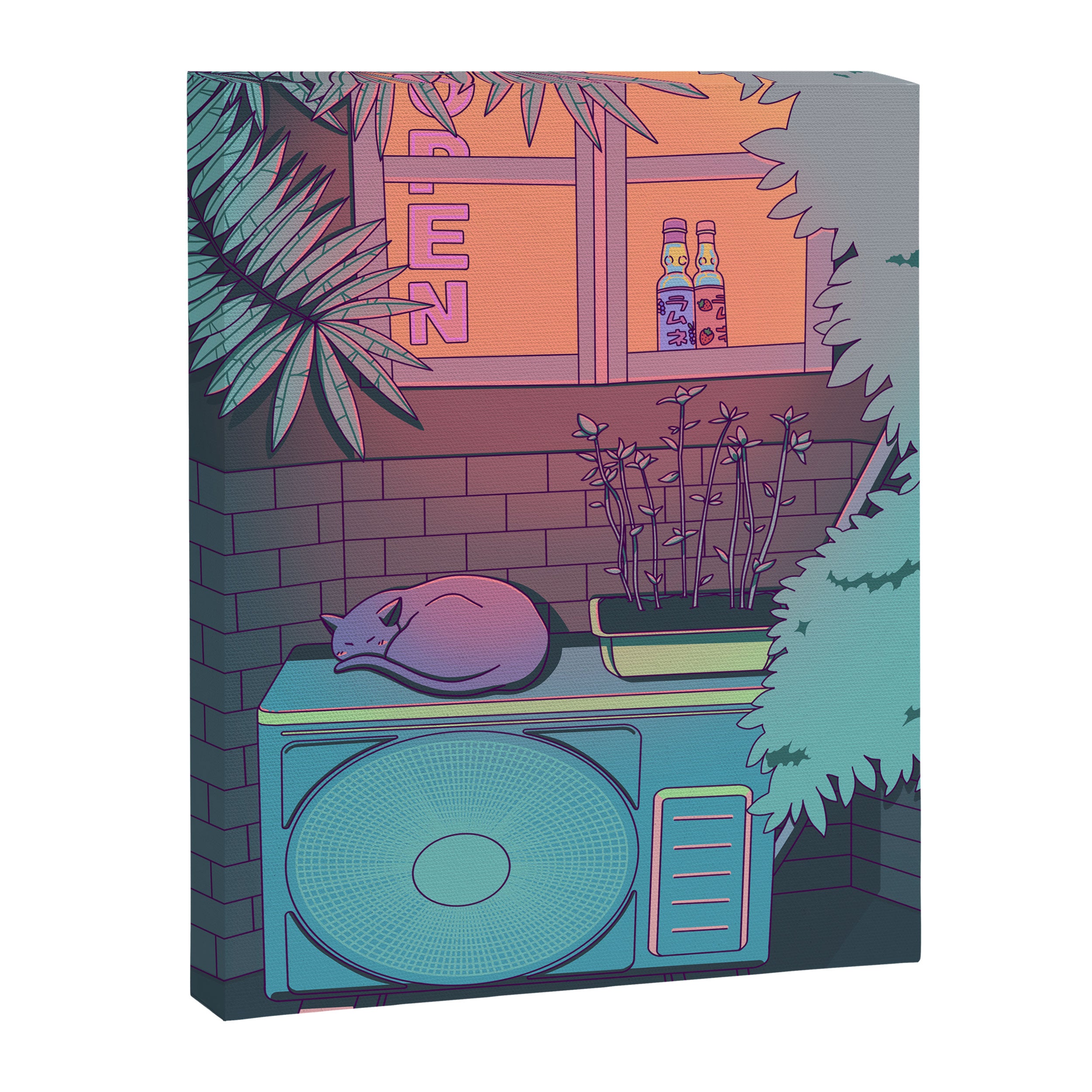 Ramune Cat Canvas Print Gallery Image 6