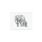 Mother and Baby Elephants Art Print Gallery Image 1