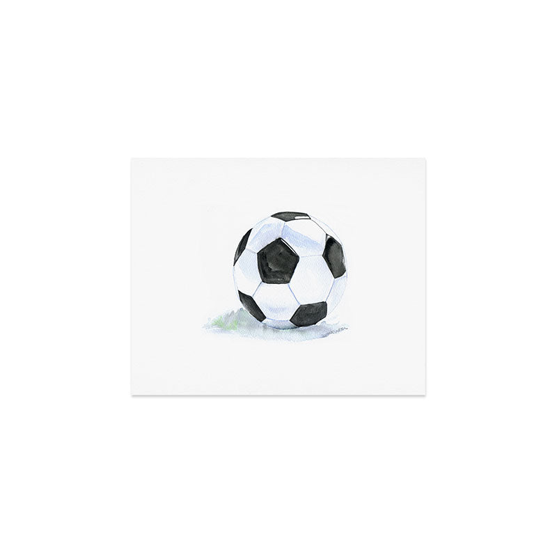 Soccer Ball Watercolor Art Print Gallery Image 1