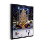 Rockefeller Center Christmas Tree New York City Framed Canvas Print Gallery Image 2