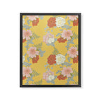 Bonjour in Yellow Framed Canvas Print Gallery Image 8