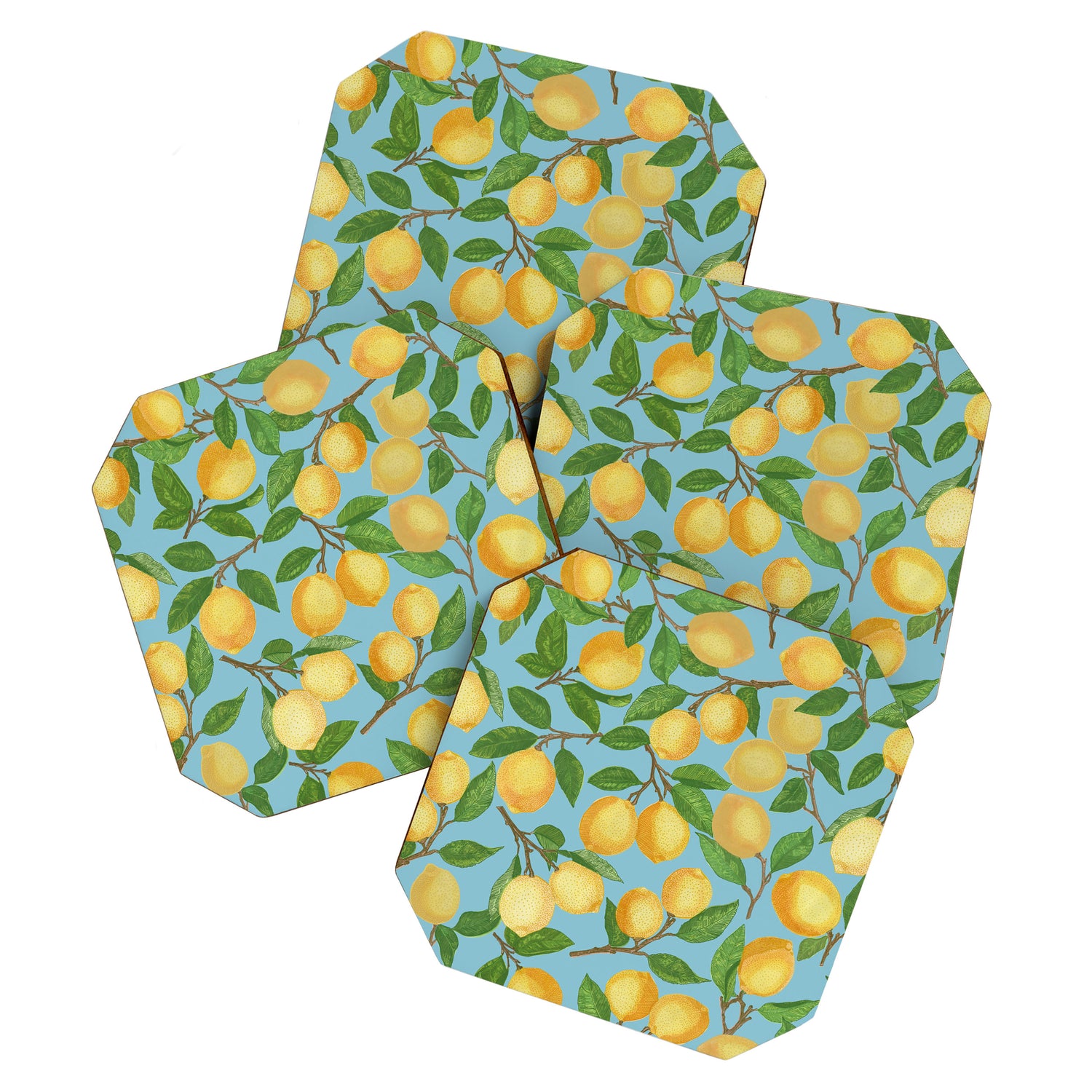 Lemonade on Blue Background Coaster Gallery Image 1
