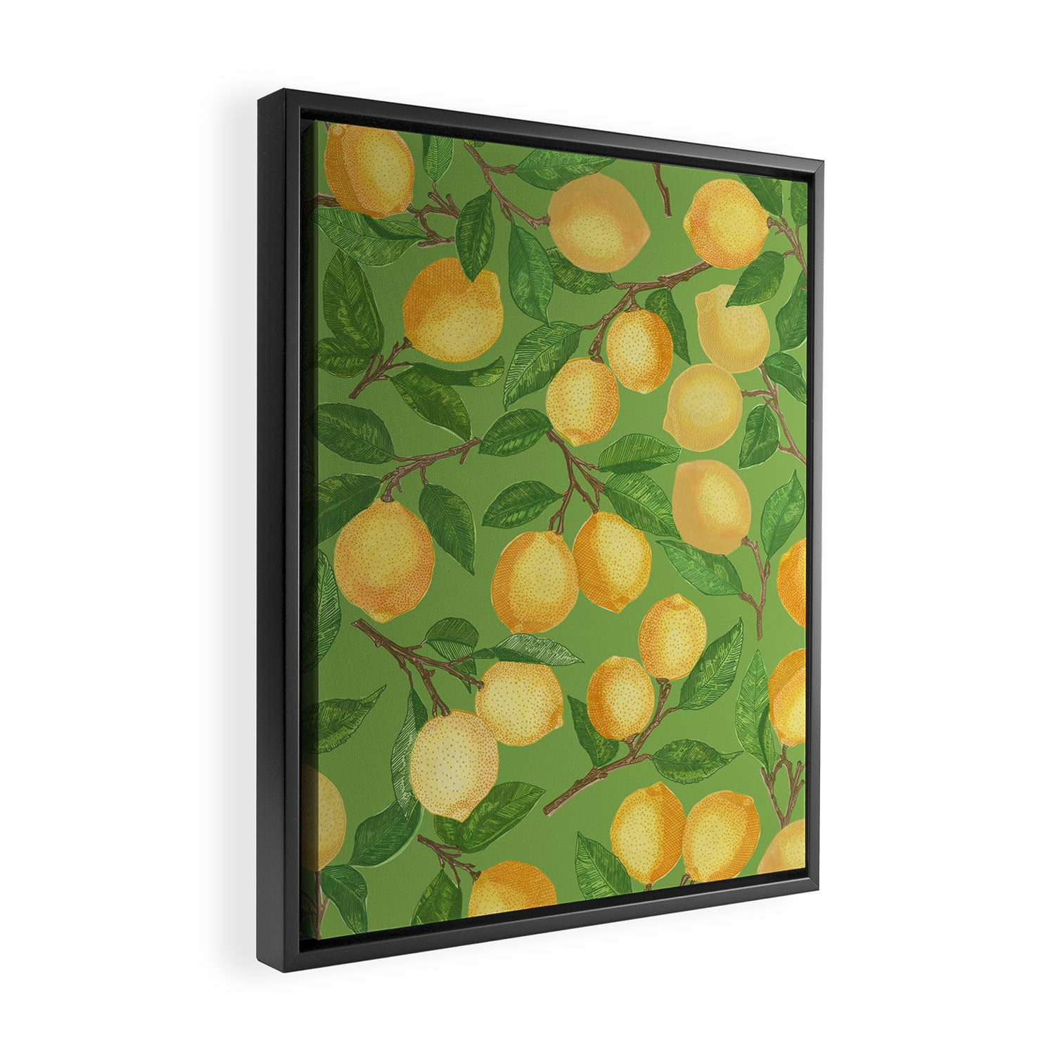 Lemonade on Green Framed Canvas Print Gallery Image 2
