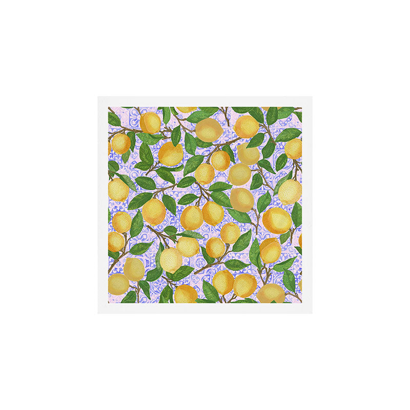 Lemonade on Pink Tile Art Print Gallery Image 1