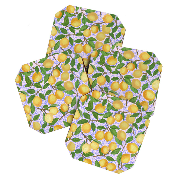 Lemonade on Pink Tile Coaster Gallery Image 1
