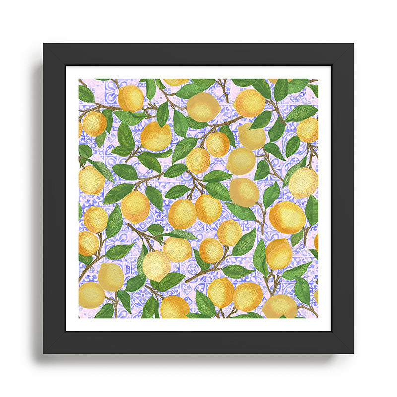 Lemonade on Pink Tile Framed Art Print Gallery Image 1