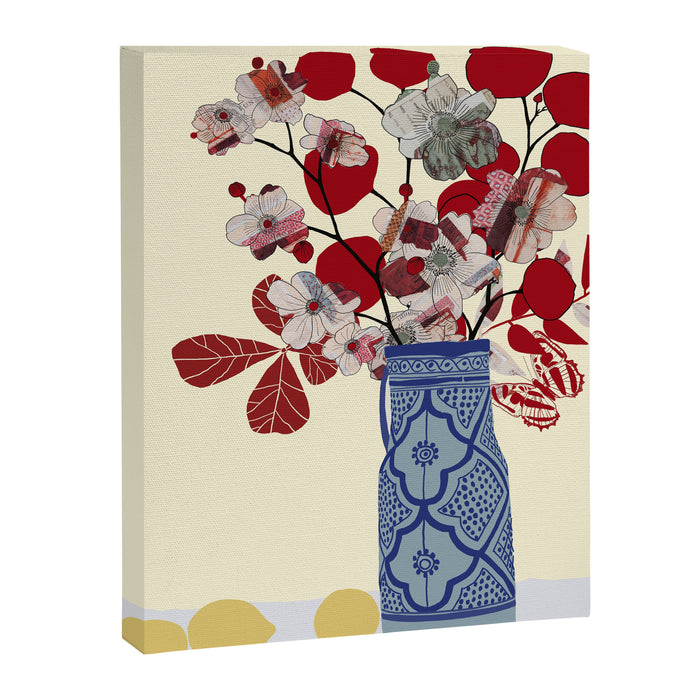 Red Flowers in Vase Canvas Print Gallery Image 1