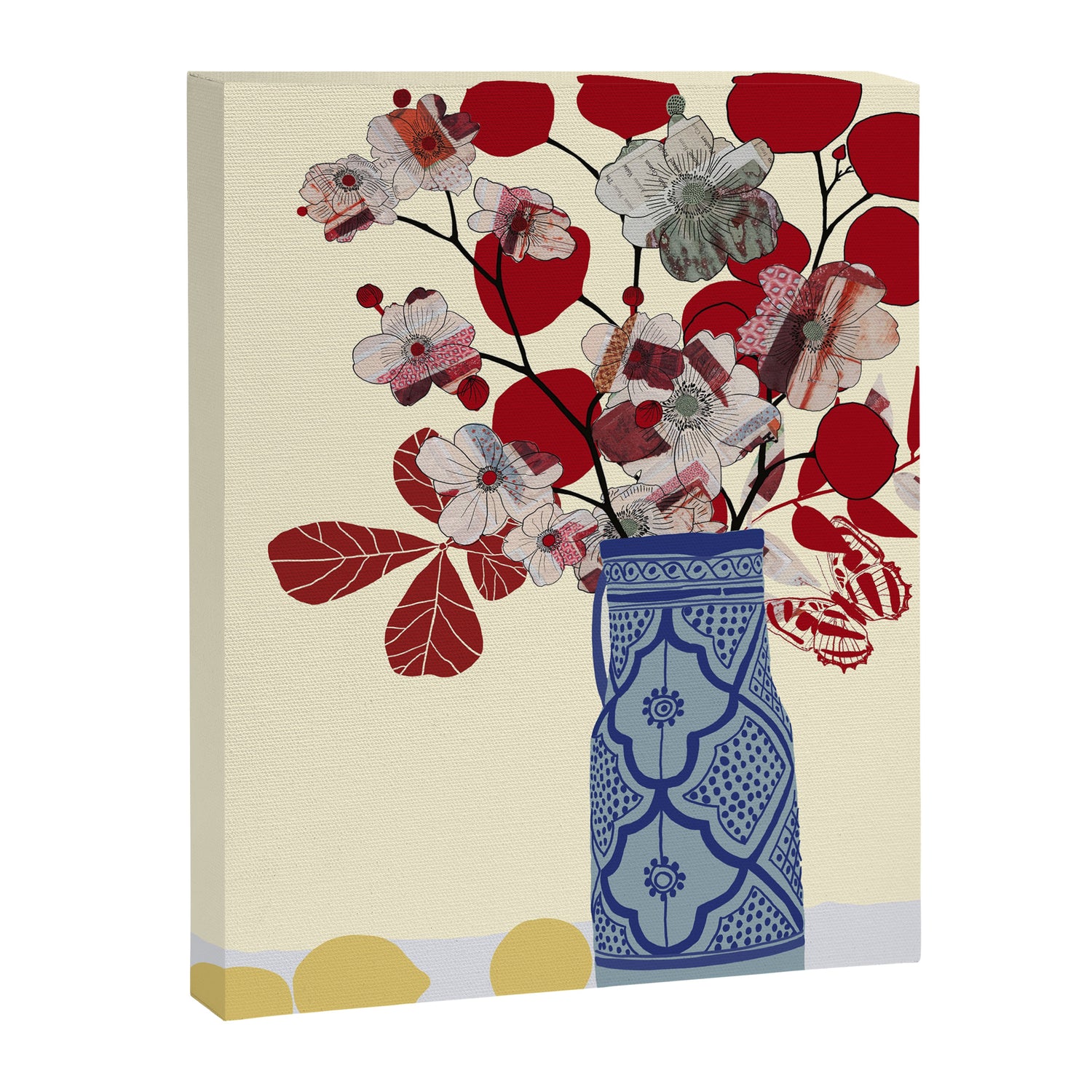 Red Flowers in Vase Canvas Print Gallery Image 8