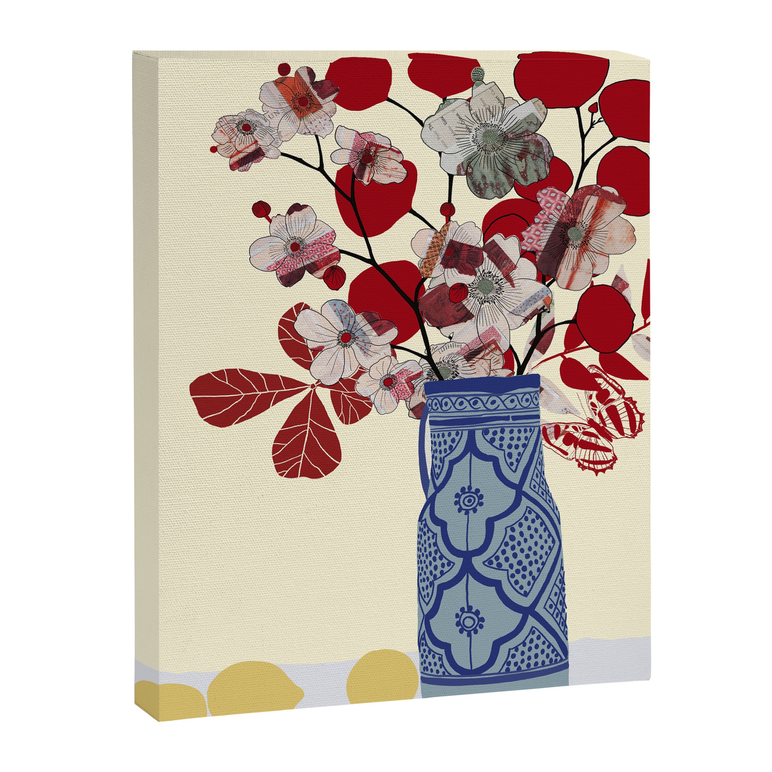 Red Flowers in Vase Canvas Print Gallery Image 8