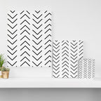 Mudcloth Black and White Canvas Print Gallery Image 3