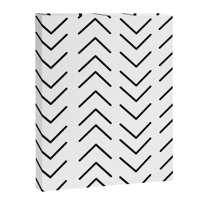 Mudcloth Black and White Canvas Print Gallery Image 1
