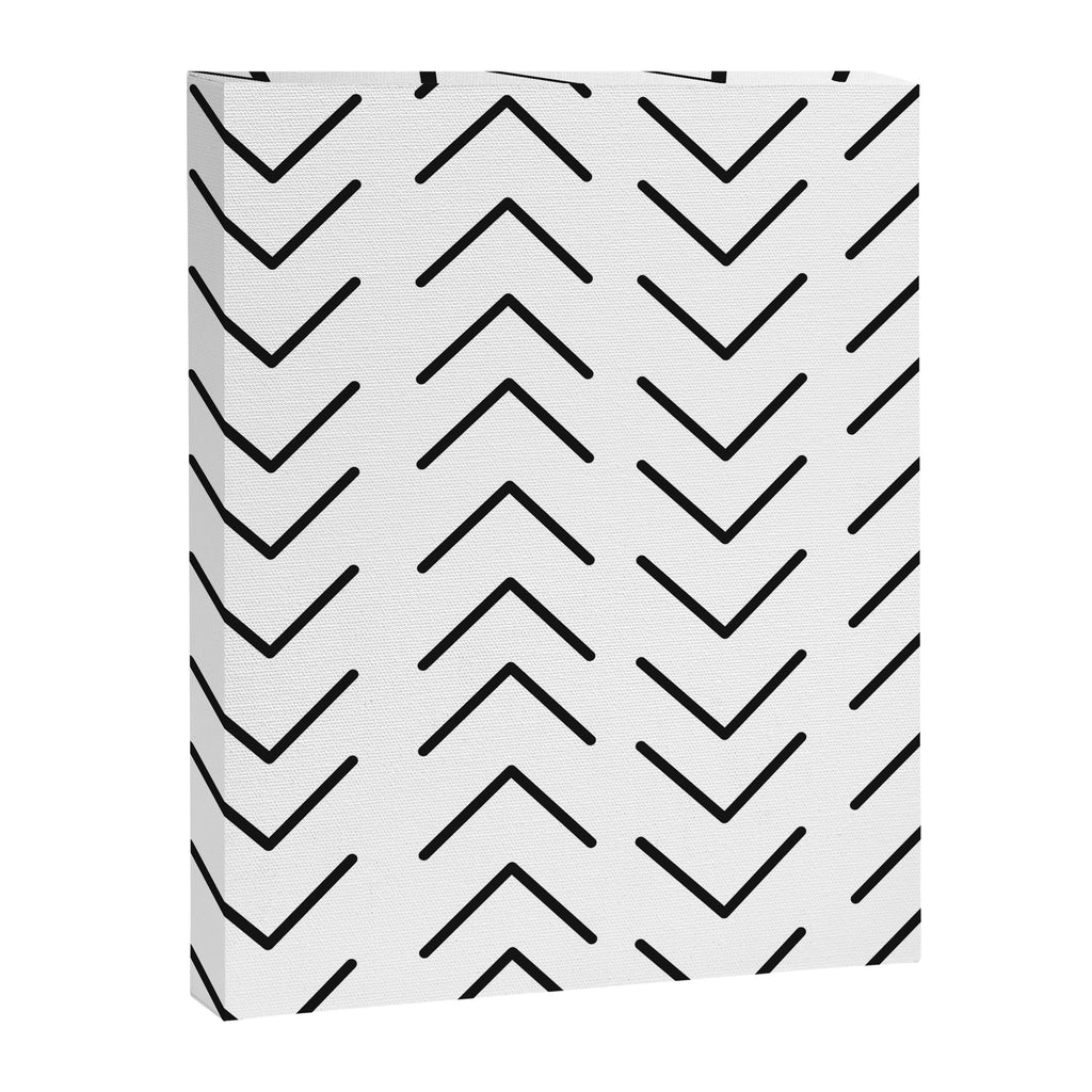 Mudcloth Black and White Canvas Print Gallery Image 3