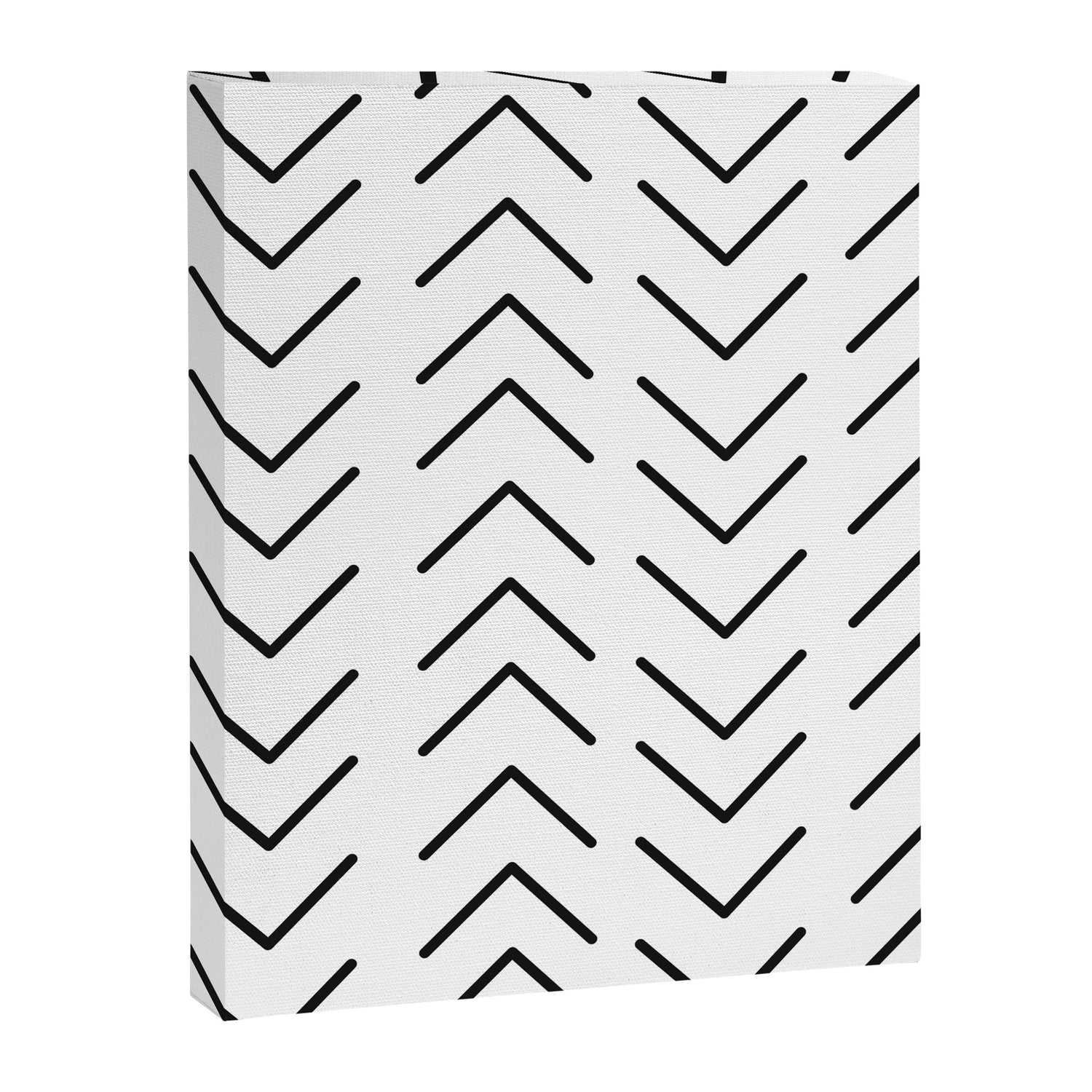 Mudcloth Black and White Canvas Print Gallery Image 3