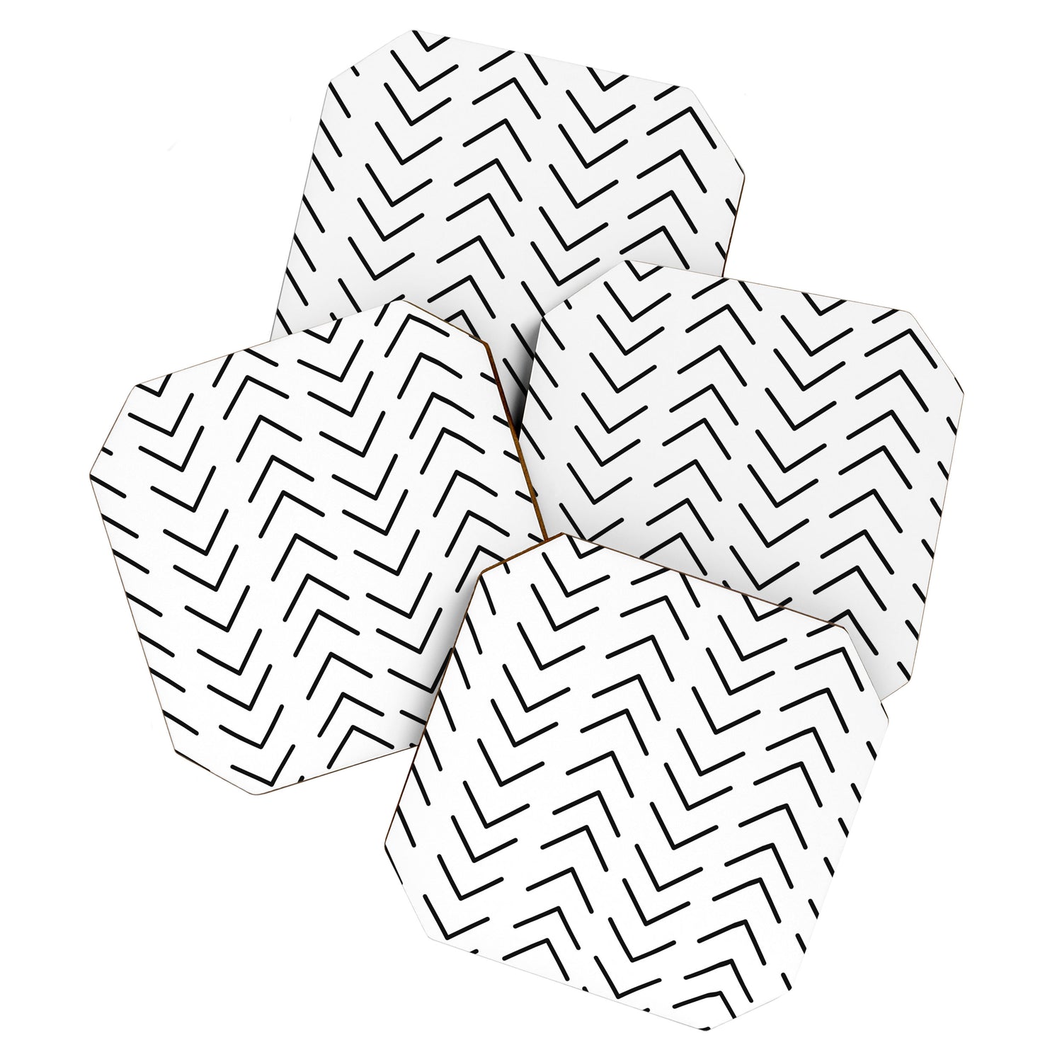 Mudcloth Black and White Coaster Gallery Image 1