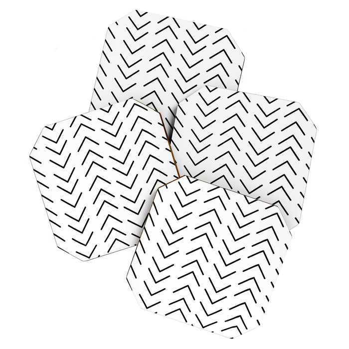 Mudcloth Black and White Coaster Gallery Image 1