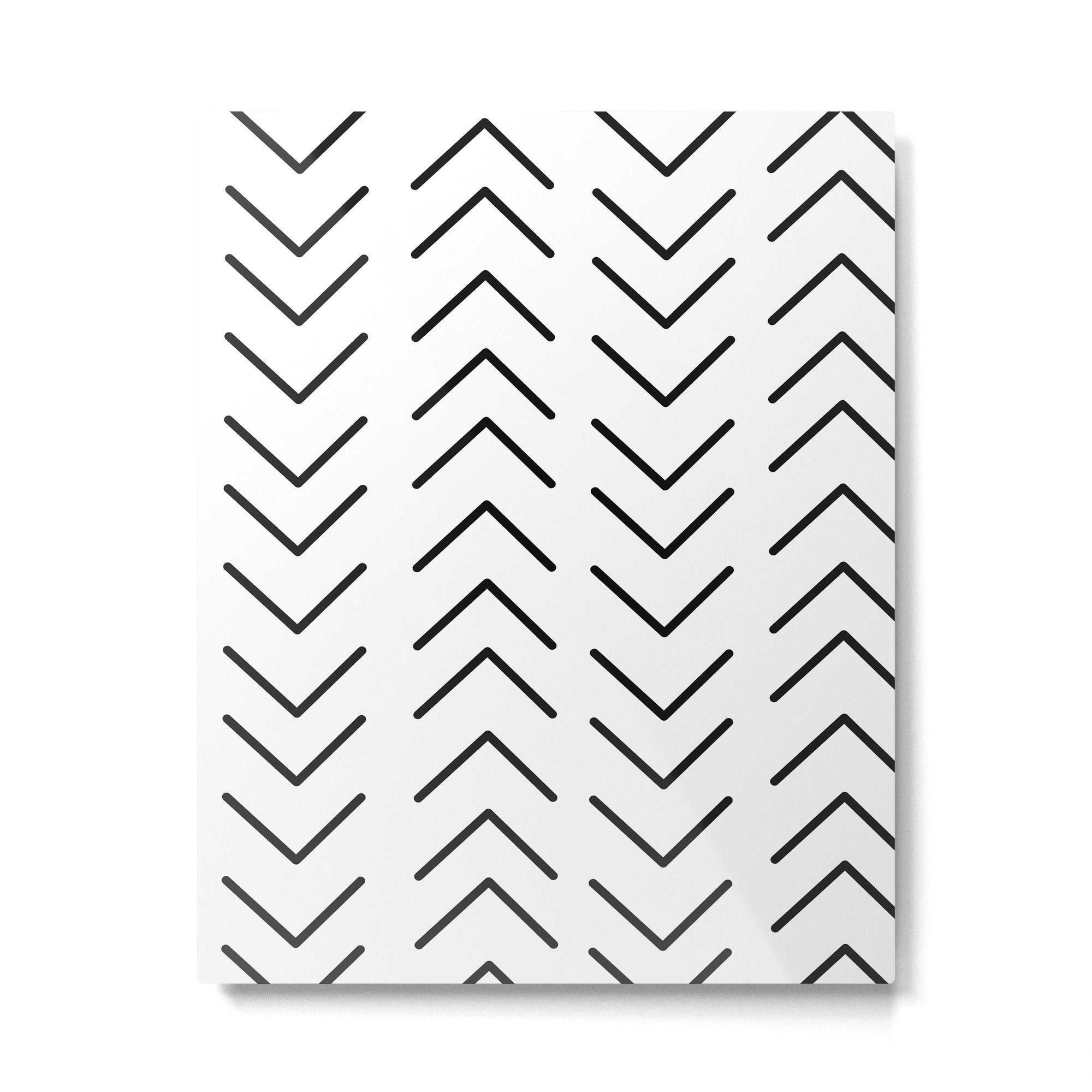 Mudcloth Black and White Metal Print Gallery Image 6