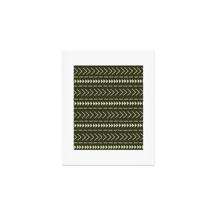 Mudcloth Forest Green Art Print Gallery Image 1