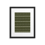Mudcloth Forest Green Framed Art Print Gallery Image 6