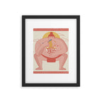 Sumo eating Ramen Framed Art Print Gallery Image 6