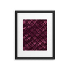 Burgundy Red Art Deco Pattern Framed Art Print Gallery Image 6