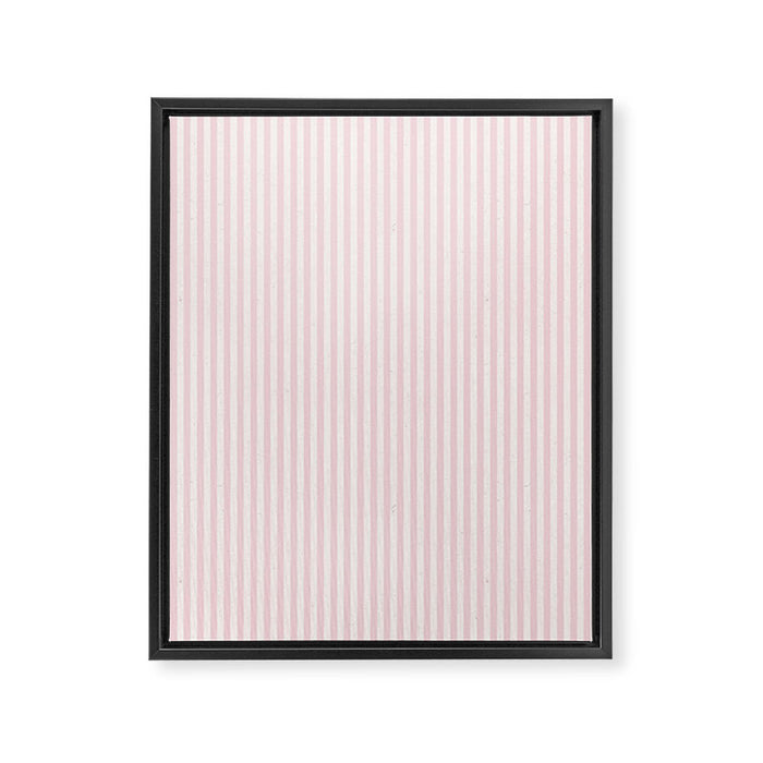 Pink Striped Pattern Framed Canvas Print Gallery Image 1