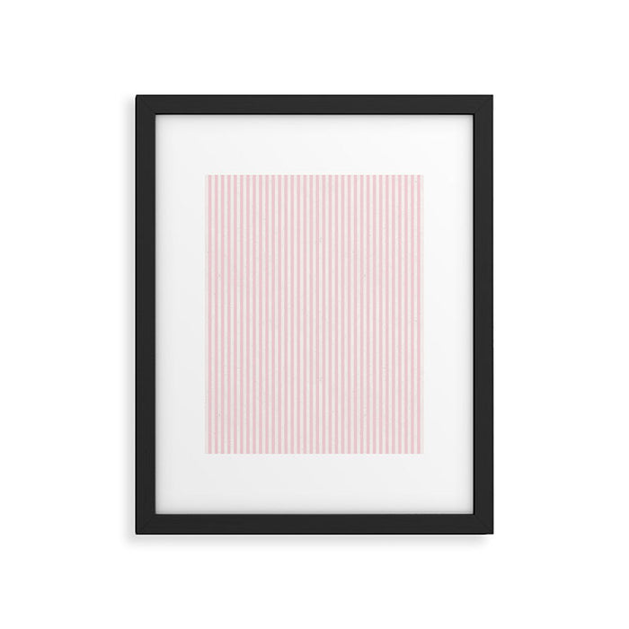 Pink Striped Pattern Framed Art Print Gallery Image 1