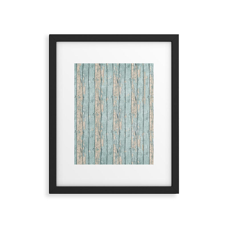 Rustic Beach Driftwood Vacation Blue Texture Framed Art Print Gallery Image 6