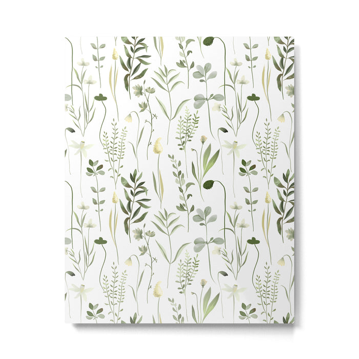 Watercolor Botanical Greenery Pattern Metal Print Gallery Image 1
