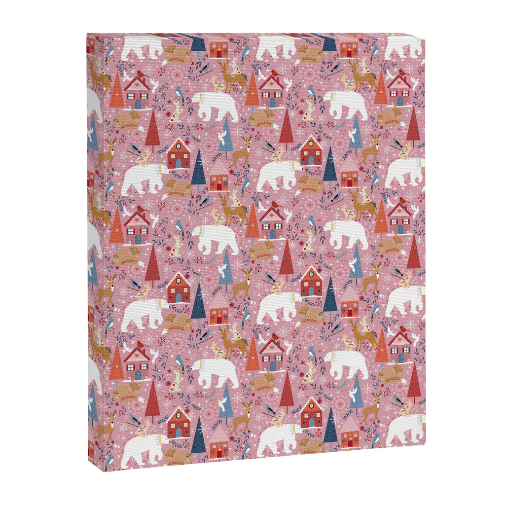 Colorful Scandinavian festive holiday animals Canvas Print Gallery Image 8