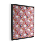 Colorful Scandinavian festive holiday animals Framed Canvas Print Gallery Image 2