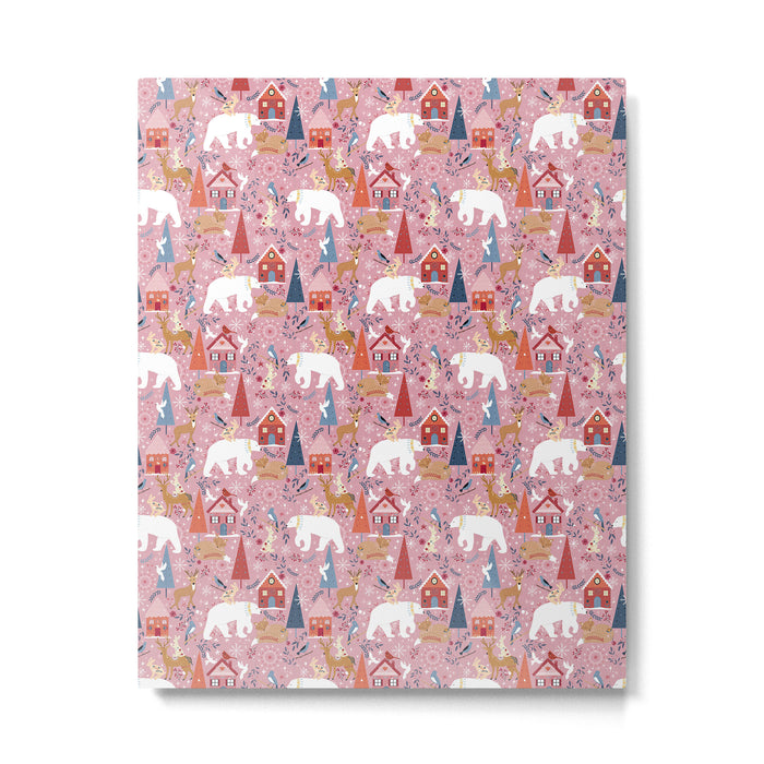 Colorful Scandinavian festive holiday animals Metal Print Gallery Image 1
