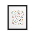 Fun beach pattern Framed Art Print Gallery Image 5