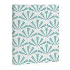 Light teal mid century modern sun pattern Canvas Print Gallery Image 8
