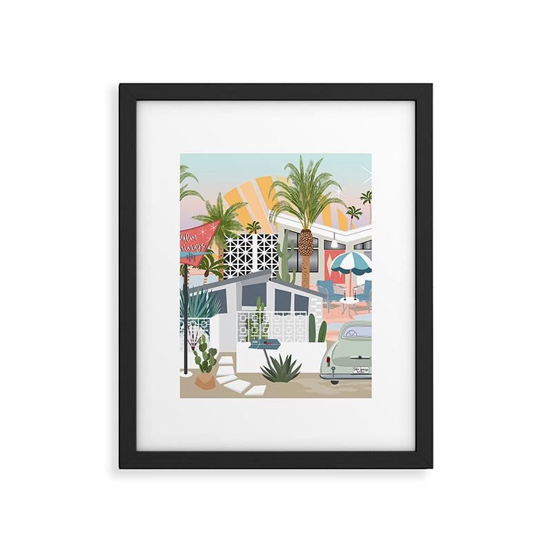 Retro Palm Springs II Framed Art Print Gallery Image 6