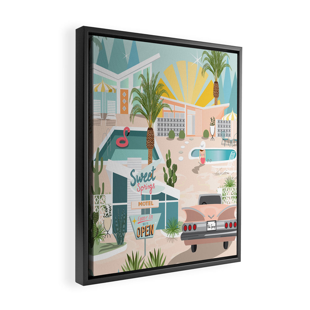 Retro Palm Springs III Framed Canvas Print Gallery Image 2