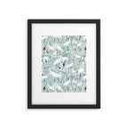Whooping cranes comeback species light blue  Framed Art Print Gallery Image 6