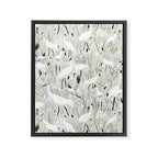 Whooping cranes neutral beige and white Framed Canvas Print Gallery Image 8