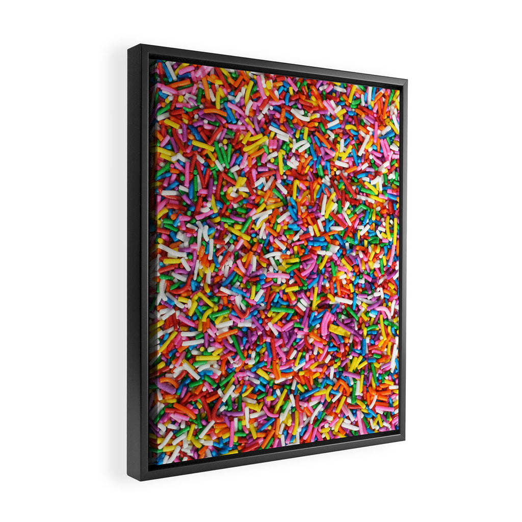 Rainbow Sprinkles Sweet Candy Colorful Framed Canvas Print Gallery Image 2